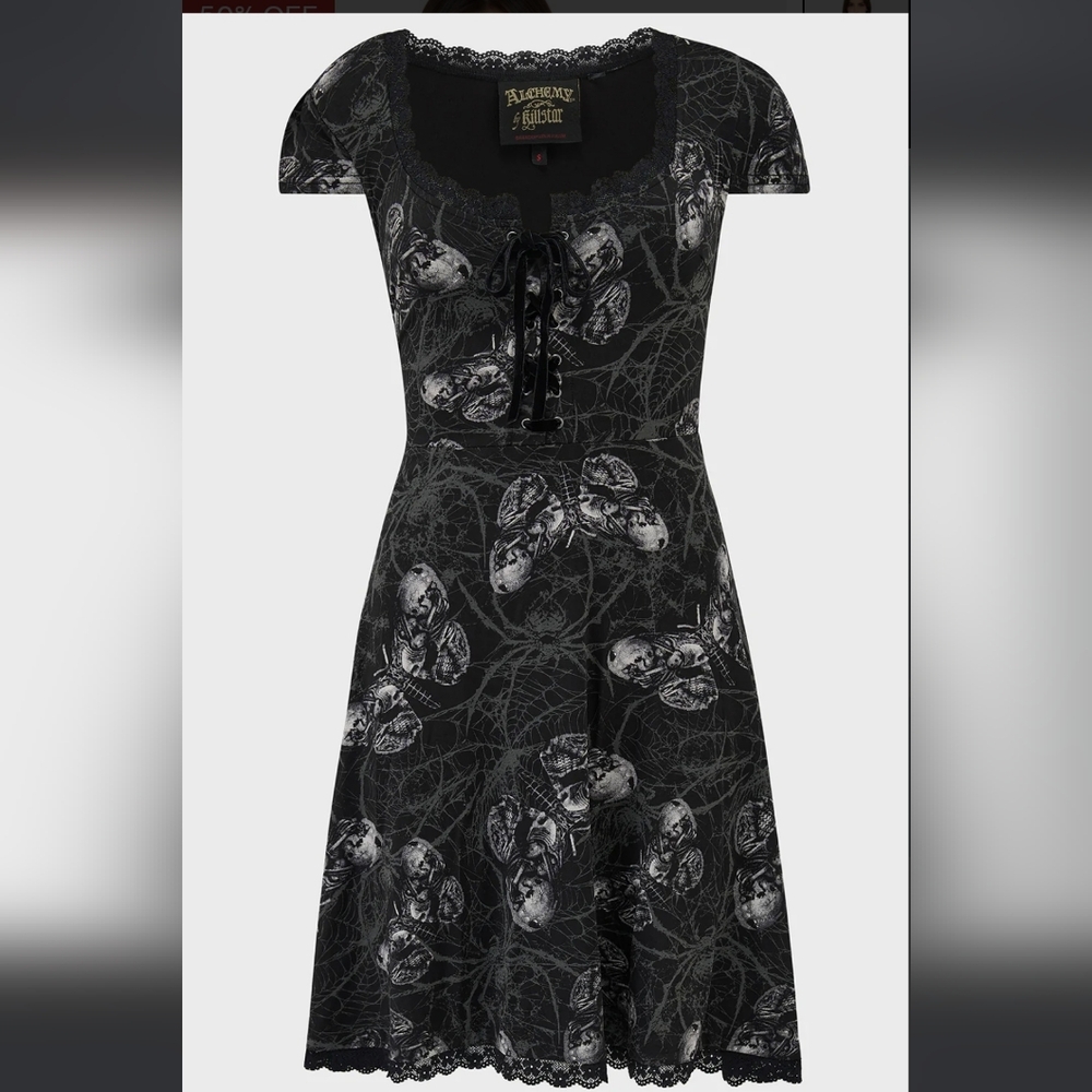Killstar Black and Gray Mini Dress